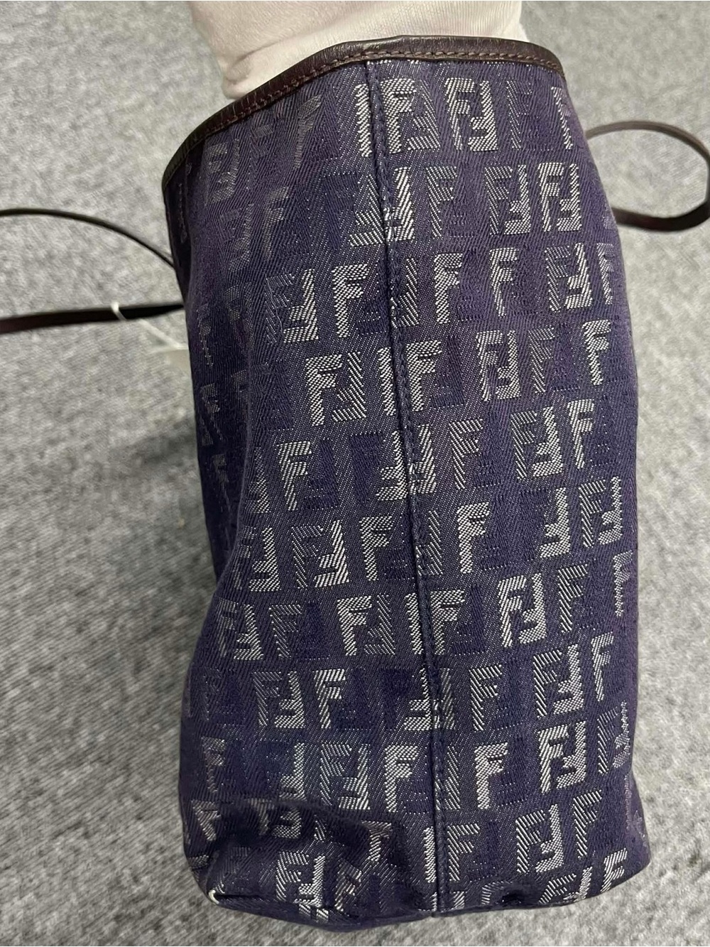 Fendi Navy Monogram Tote - Picture 7 of 9